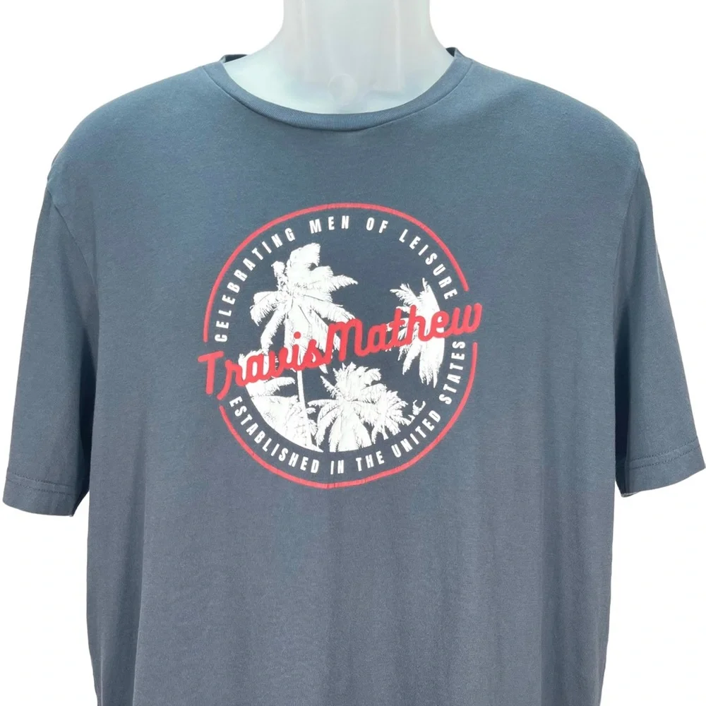 Travis Mathew | Mens Large | Gray Short Sleeve Graphic T-Shirt‎